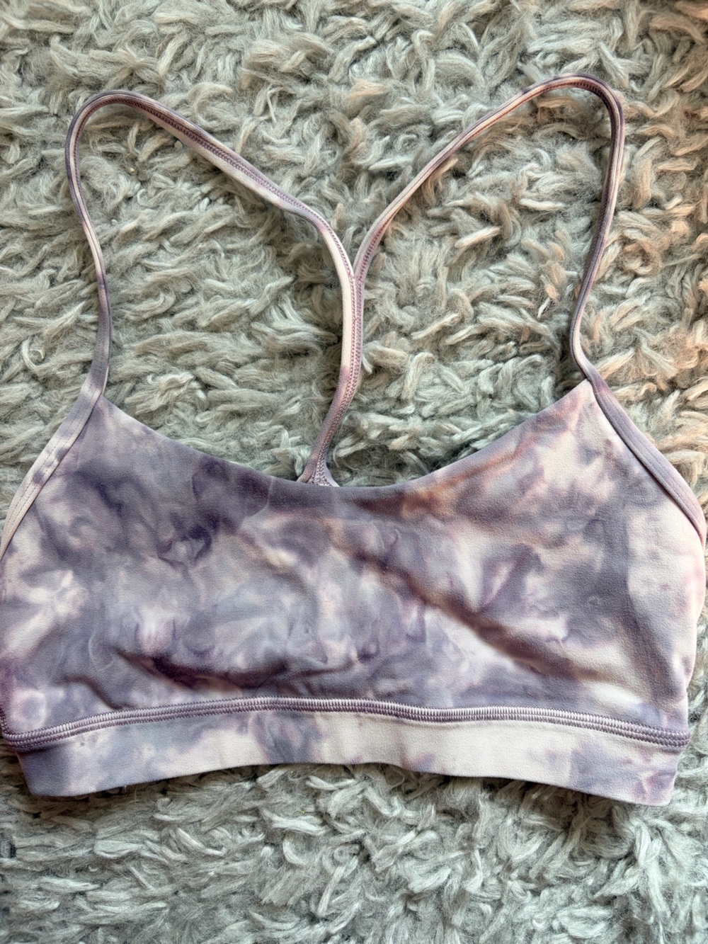 lululemon athletica Lavender Tie-Dye Strappy Sports Bra